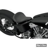 SELLE SOLO - DRAG SPECIALTIES - LARGE - BLACK SOLAR - REFLECTIVE LEATHER , SMOOTH W / CARPETED BOTTOM