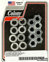 ECLATE G - PIECE N° 14 - KIT D'ECROUS POUR EMBASE DE CYLINDRES - SPORTSTER K / XL 57/85 / 45" 29/73 - 16603-72 - HEXAGONAL - ZINC - COLONY