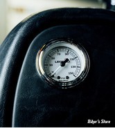 MANOMÈTRE D'AIR / SUSPENSIONS - TABLEAU DE BORD - TOURING 97/13  - LEGEND SUSPENSIONS - FOND : SILVER / CONTOUR : CHROME - 2212-0485