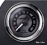 MANOMÈTRE D'AIR / SUSPENSIONS - TABLEAU DE BORD - TOURING 97/13  - LEGEND SUSPENSIONS - FOND : SPUN TITANE / CONTOUR : CHROME - 2212-0493