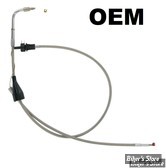 CABLE DE RETOUR - TOURING / CRUISE CONTROL - TOURING 2007 - LONGUEUR :100CM / 39.5" (ORIGINE) -OEM 56358-02 / 56782-05 - BARNETT - TRESSE GAINE - 102-30-41035