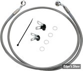 - DURITE DE FREIN AVANT - SPORTSTER 883 04/10 - LONGUEUR : +6 ( 112.5CM / 44 3/8) - 1 DISQUE - OEM 45496-04 - INOX - 660313-6