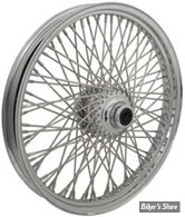 21 X 2.15 - ROUE AVANT 80 RAYONS - FXST / FXDWG 84/99 - MID USA - CHROMÉE AVEC RAYONS CHROMES - MOYEU BILLET - TUBELESS