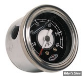 MANO DE PRESSION D'HUILE -  60 PSI - MID USA - V-FACTOR DELUXE  OIL PRESSURE GAUGE - CHROME / NOIR