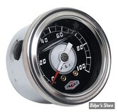 MANO DE PRESSION D'HUILE - 100 PSI - MID USA - V-FACTOR DELUXE  OIL PRESSURE GAUGE - CHROME / NOIR