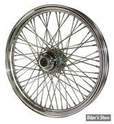 21 X 2.15 - ROUE AVANT 60 RAYONS - SPORTSTER 86/99 / FXR 84/94 / DYNA 91/98 - OEM 00000-00 - CHROMÉE AVEC RAYONS CHROMÉS - CHAMBRE A AIR