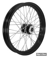 23 X 3.00 - ROUE AVANT 40 RAYONS - POUR TOURING 00/07 - MID USA - NOIR AVEC RAYONS CHROME 