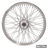 23 X 3.25 - ROUE AVANT 60 RAYONS - TOURING 08/17 - OEM 00000-00 - MID USA - CHROME - TUBELESS