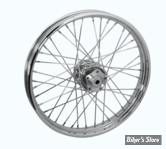 21 X 2.15 - ROUE AVANT 40 RAYONS - FXST / FXDWG 84/99 - 21 X 2.15 - MID USA - CHROMÉE AVEC RAYONS CHROMES - TUBELESS