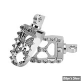 - REPOSES PIEDS -  V-FACTOR MX STYLE LARGE FOOT PEGS - MID USA - SILVER