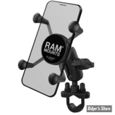 - SMALL - SUPPORT DE TELEPHONE - RAM MOUNTS - U-BOLT - Ø 12.70MM / 31.70MM - HAUTEUR : 44,50 mm - X-GRIP PHONE MOUNT W/U-BOLT BASE - RAM-B-149Z-UN7U