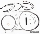 + 12" / +14" - KIT CABLES ET DURITE DE FREIN DE GUIDON RALLONGES - TOURING FLHRXS 21/23  - MAGNUM XR DOT -  INOX / CHROME - 5891021