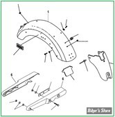  ECLATE O - PIECE N° 00 - ECLATE DES PIECES DE GARDE BOUE ARRIERE - FXR  1982/1994