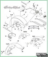  ECLATE O - PIECE N° 00 - ECLATE DES PIECES DE GARDE BOUE AVANT - SOFTAIL 1984/2017