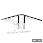 -  Guidon TC. BROS - TC BROS. 1" WHISKEY HANDLEBAR - AVEC EMPREINTES - CHROME - 101-0120