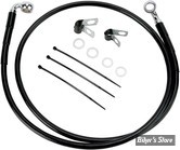 DURITE DE FREIN AVANT - DYNA FXDL/I 01/05 - LONGUEUR : +6" (119.5CM / 47") - OEM 44793-01 - INOX / NOIR - 640110-6BLK