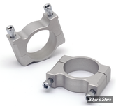 FOURCHES ÖHLINS 43MM : KIT SUPPORTS DE GARDE BOUE - ANODISÉ CLAIR