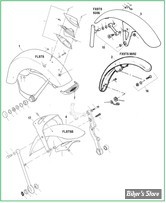  ECLATE O - PIECE N° 00 - ECLATE DES PIECES DE GARDE BOUE AVANT - SOFTAIL FXSTS / FLSTS/B