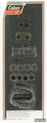 KIT DE FIXATION - BARRE DE PROTECTION ARRIERE - FLATHEAD 38/52 - OEM 49177-38 / 13051-38 / 49180-36 / 6114-36 / 66302-29 / 4417-29 - COLONY - PARKERISÉ - 2682-17