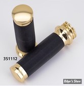 POIGNÉES - ZODIAC - TIRAGE PAR CÂBLES HD 82UP / 1" - TORNADO II - CAOURCHOUC NOIR - LISSE / BRONZE