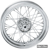 16 x 3.00 -  ROUE ARRIÈRE ET AVANT 40 RAYONS - FL 48/66 / EL 36/47 - 16 x 3.00 - OEM 40981-40 - CHROMÉE AVEC RAYONS CHROMÉS.