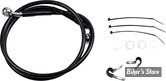 DURITE DE FREIN AVANT - DYNA 00/05 - LONGUEUR : +6 " (114CM / 44"7/8) - OEM 45202-00 / A - INOX / NOIR - 640112-6BLK