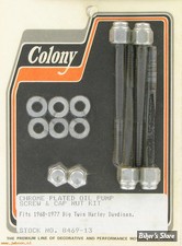 ECLATE K - PIECE N° 43 - VISSERIE DE POMPE A HUILE - BT68/78 - OEM 5430W / 26390-68 / 7676 / 7036 - COLONY - TYPE : CAP STYLE - CHROME - 8469-13