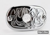 ECLATE J - PIECE N° 32 - COUVERCLE M/CYL ARRIERE - SOFTAIL 06UP / TOURING 05/07 - 46457-05B - ARLEN NESS - ENGRAVED - Chrome