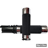 - POIGNEES - AVON - K25 GRIPS - TIRAGE ELECTRONIQUE 23UP - NOIR / CHROME - K25-CH-F24