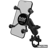 - SMALL - SUPPORT DE TELEPHONE - RAM MOUNTS - U-BOLT - Ø 12.70MM / 31.70MM - HAUTEUR : 76 mm - X-GRIP PHONE MOUNT W/U-BOLT BASE - RAM-B-149Z-UN7U