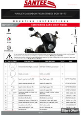 - TETE DE FOURCHE - SANTEE - DARK NIGHT SEMIFAIRING : KIT DE MONTAGE : STREET 15-20 Street, (except 18-20 XG750A)