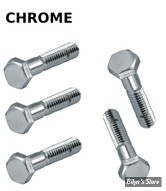 VIS TETE HEXAGONALE - 7/16"-20 X 19.00MM / 3/4" - HEXAGONALE - CHROME - LE PAQUET DE 5 PIECES