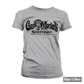 TEE-SHIRT - GAS MONKEYS GARAGE - GMG - LOGO GIRLY - GRIS - TAILLE S