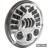 - 7" - OPTIQUE - J.W. SPEAKER - 7″ ROUND LED MOTORCYCLE HEADLIGHTS – MODEL 8790 ADAPTIVE 2 - SANS ANNEAU - CHROME - 0555031