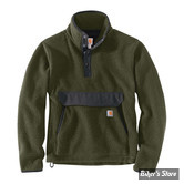 PULL OVER POLAIRE - CARHARTT - FIT FLEECE PULLOVER - VERT - TAILLE L