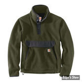 PULL OVER POLAIRE - CARHARTT - FIT FLEECE PULLOVER - VERT 