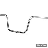 GUIDON KHROME WERKS - BOBBER APEHANGER - TOURING 08UP TWB - HAUTEUR: 10" - AVEC EMPREINTES ET PERCAGES - CHROME