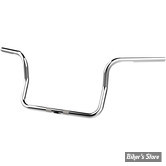 GUIDON KHROME WERKS - BAGGER BOBBER APEHANGER - TOURING 08UP TWB - HAUTEUR: 10" - AVEC EMPREINTES ET PERCAGES - CHROME