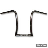 GUIDON Z-BAR STYLE - GUIDON NASH MOTORCYCLE COMPANY - 1 1/4" - PUDGY MIDGET GIMP HANDLEBAR - HAUTEUR : 12" - CHROME