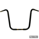 GUIDON APEHANGER - HAUTEUR : 40.00 CM / 16" - DRAG SPECIALTIES - 1 1/4" BUFFALO - TOURING 08UP TWB - FLHR/FLTR - APEHANGER - HAUTEUR : 16" - NOIR MAT