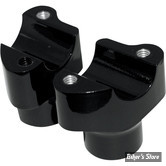 RISERS  DE POTENCE - HAUTEUR 1.5" - DRAG SPECIALTIES - BUFFALO - DROITS - HAUTEUR 1 1/2" / 38MM - NOIR BRILLANT