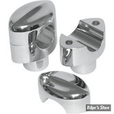 Risers LA CHOPPERS - Mohawk - Hauteur - 38mm / 1.75" - Droit - Chrome