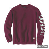 SWEAT SHIRT - CARHARTT - LOGO SWEATSHIRT - ROUGE FONCE / GRIS - TAILLE M