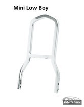 MONTANT DE SISSY BAR - LARGEUR : 8"3/4 / 22.20 CM - ZODIAC DETACHABLE - MINI LOWBOY - HAUTEUR : 38CM - CHROME