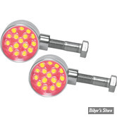 CLIGNOTANT A LEDS - LAZERSTAR LIGHTS - MICRO B XS - LED - CHROME - ECLAIRAGE : ORANGE