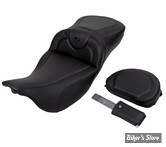- SELLE SADDLEMEN - ROADSOFA™ CF - REACH SEAT - TOURING 08UP - NOIR / FIBRE DE CARBONE - COUTURES : NOIR - AVEC DOSSIER  - 808-07B-186B0