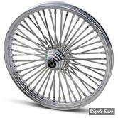 21 X 2.15 - ROUE AVANT 50 RAYONS - FAT DADDY - DYNA 04/05 - Right Wright Wheels Fat Daddy -  MOYEU : CHROME / JANTE : CHROME / RAYONS : POLIS