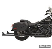 ECHAPPEMENT - BASSANI - SOFTAIL FLDE / FLHC 18UP - TRUE DUAL FISHTAIL MUFFLERS - LONGUEUR : 39" - NOIR - ø 1 7/8" - SANS CHICANES - 1S76EB-39