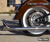 ECHAPPEMENT - BASSANI - SOFTAIL FLDE / FLHC 18UP - TRUE DUAL FISHTAIL MUFFLERS - LONGUEUR : 36" - CHROME - AVEC CHICANES - 1S96E-36