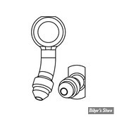 BANJO AN3 - DIAMETRE : 3/8" / 10MM - ORIENTATION : 20° COMPOUND CÔTÉ DROIT - SLIMLINE - INOX - GOODRIDGE - B593R-03CBK
